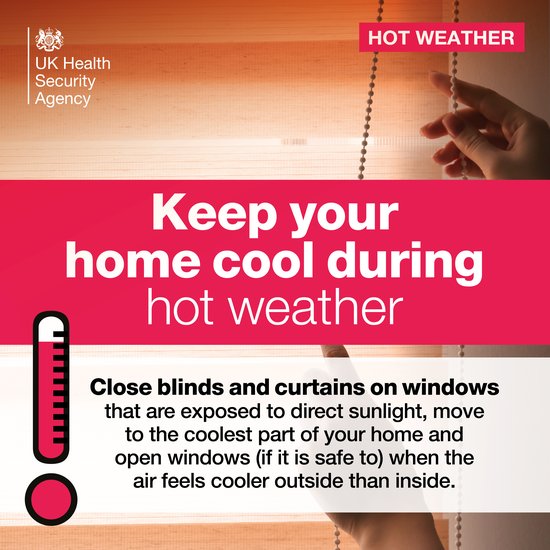 UKHSA Hot Weather Keep Home Cool